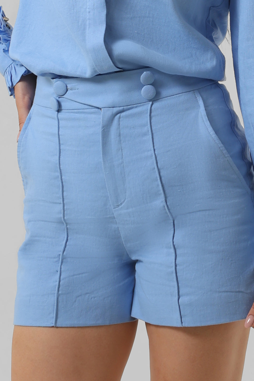 Summer Sky Linen Shorts
